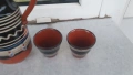 Керамична каничка с 5 бр. чашки, снимка 2