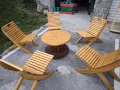 Дървени градински сгъваеми столове , снимка 2