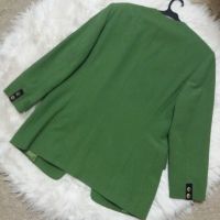 СТИЛНО и ЕЛЕГАНТНО зелено сако с тъмносини акценти с 43% ВЪЛНА, снимка 6 - Сака - 45078488