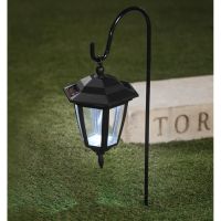 Соларен градински фенер - Многоцветен с метална стойка 78 см, снимка 5 - Соларни лампи - 45710466