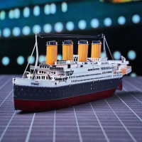 3D лазерно изрязан металeн цветен пъзел Titanic - Направи си сам, снимка 1 - Пъзели - 45021759