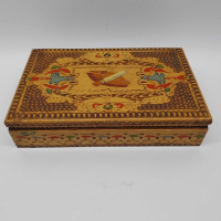 Стара българска дървена кутия за цигари, снимка 2 - Антикварни и старинни предмети - 44984325