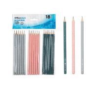  Моливи за очертаване, шарени, 18бр., снимка 1 - Ученически пособия, канцеларски материали - 45096555
