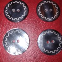 Сиви пластмасови копчета със седефен ефект, снимка 3 - Други - 40698432