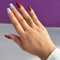 Красив дамски пръстен от неръждаема стомана с изящни извивки, снимка 5 - Пръстени - 45454733