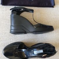 Prada сандали на платформа 39 естествена кожа, снимка 1 - Дамски обувки на ток - 45155122