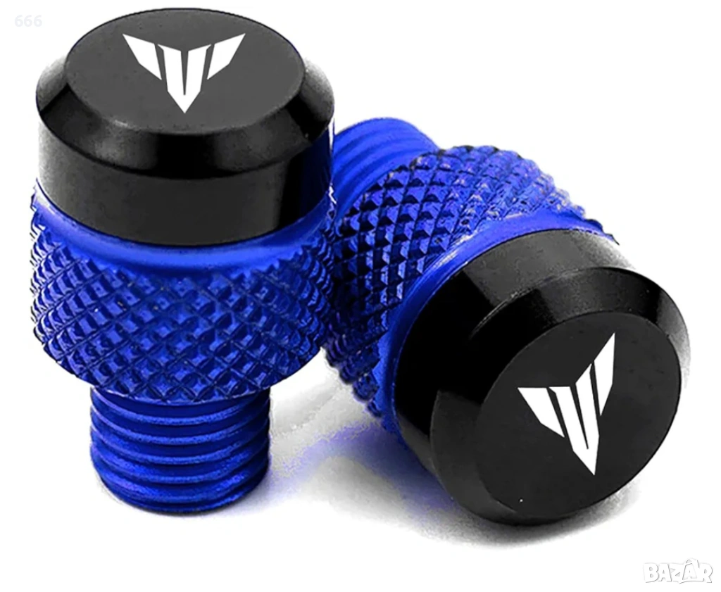 2 бр. M10*1.25 Винтови болтове за тапи за огледала за мотоциклет, подходящи за Yamaha, снимка 1