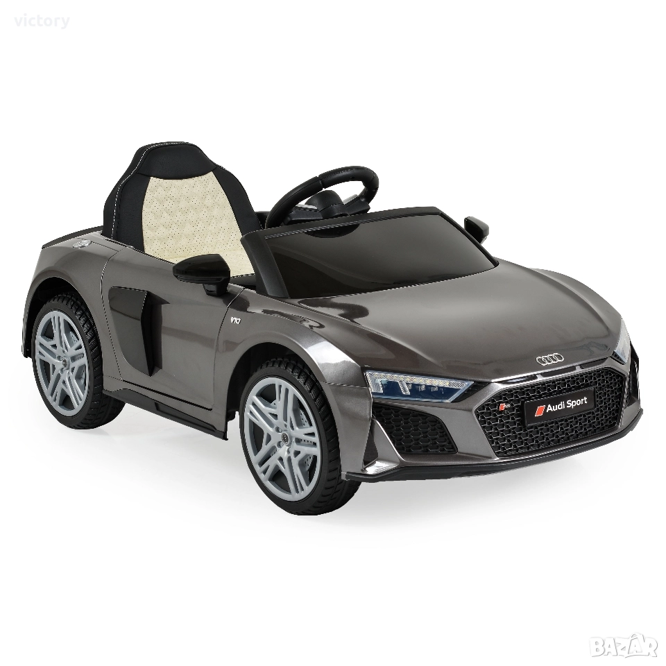 Акумулаторна кола Audi R8 Spyder мет. сив , снимка 1