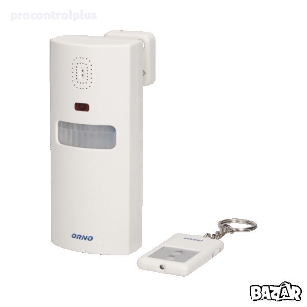 Продавам Безжична аларма с PIR детектор 100° със сирена 100dB с 1бр дистанционно управление ORNO 711, снимка 1