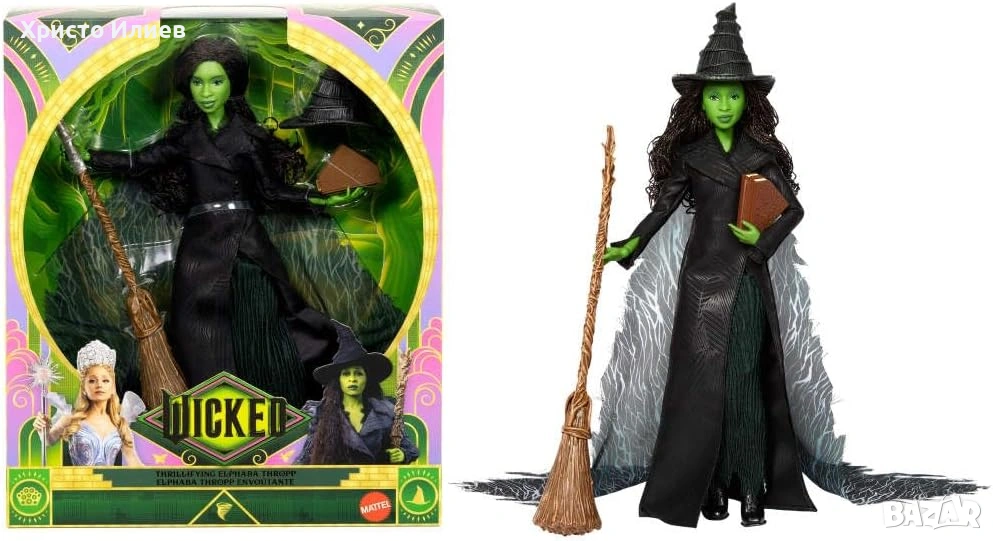 Кукла Wicked For Good Злосторница Disney Wicked кукла Елфаба Mattel , снимка 1