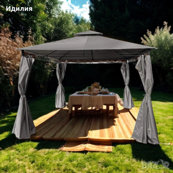 Шатра MUHLER  – Просторна, стабилна и стилна защита за вашето открито пространство, снимка 1