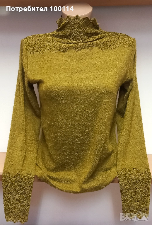 Дамска блуза в зелено мекичка, снимка 1
