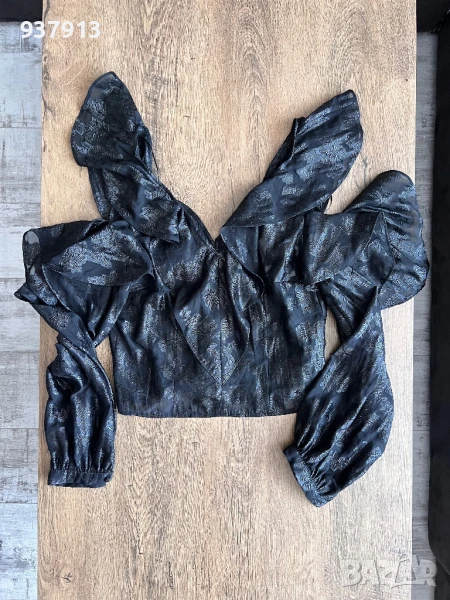 Дамска черна блузка , снимка 1