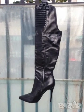 НОВИ! Ботуши с лека платформа Италиански чизми Дамски чизми Чизми естествена кожа Дънкови боти, снимка 1