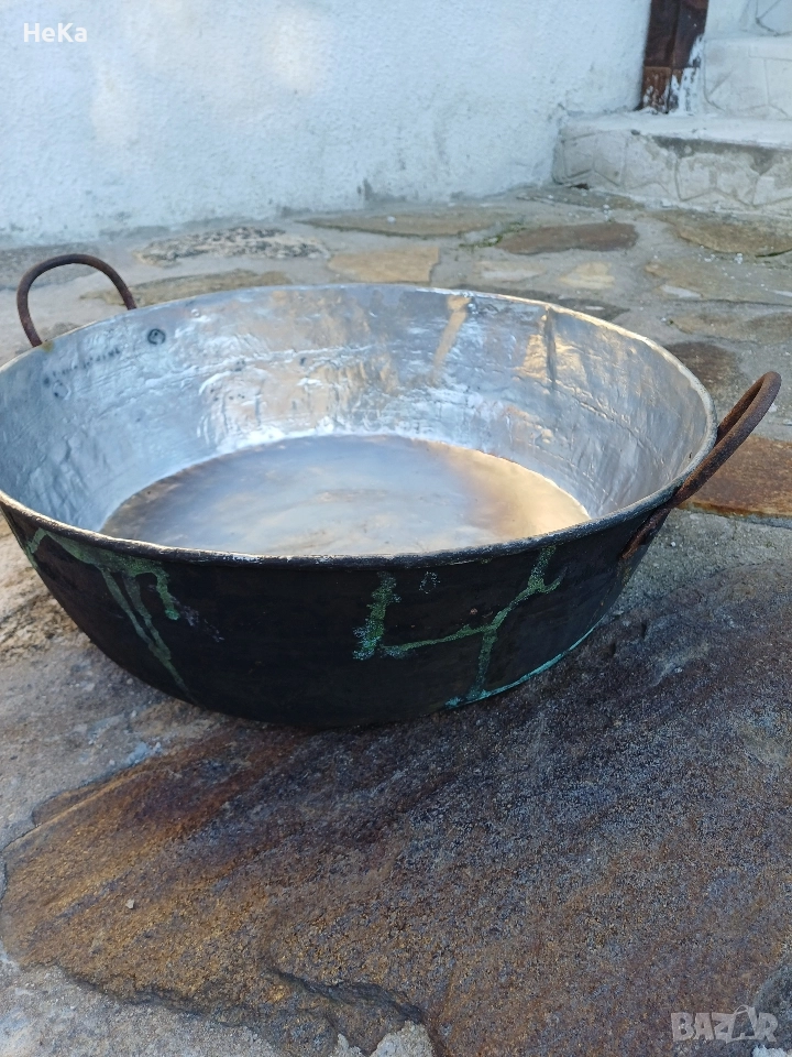 Бакърена тава за сладко или лютеница , снимка 1