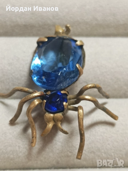 Старинна брошка "Паяк", снимка 1