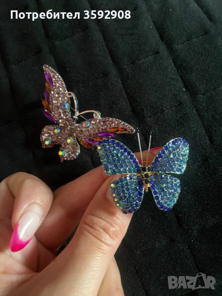 Брошка пеперуда свар. елементи, снимка 1