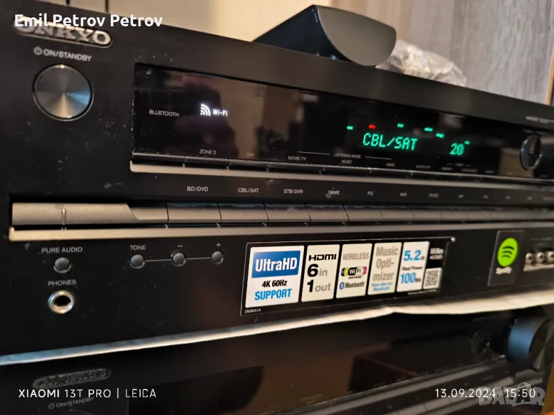 Промо ⭐ ⭐ , Onkyo tx-nr 535 ресивър 5.2, 4К ,Bluetooth , WI-FI,internet , , снимка 1