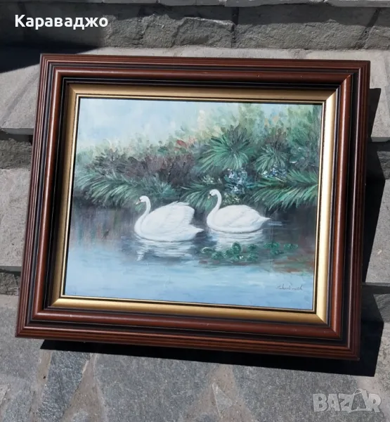 Картина Лебеди, снимка 1