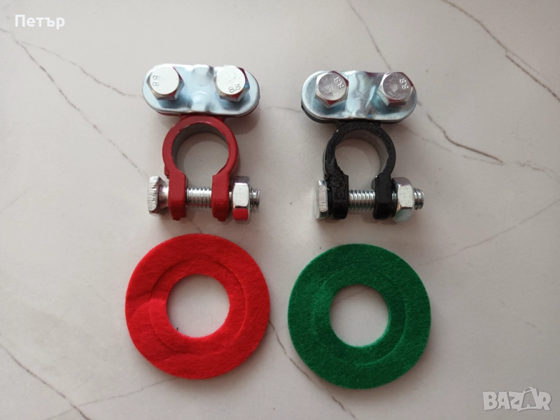 Клеми за акумулатор 2бр НОВИ полюсно-ориентирани, снимка 1