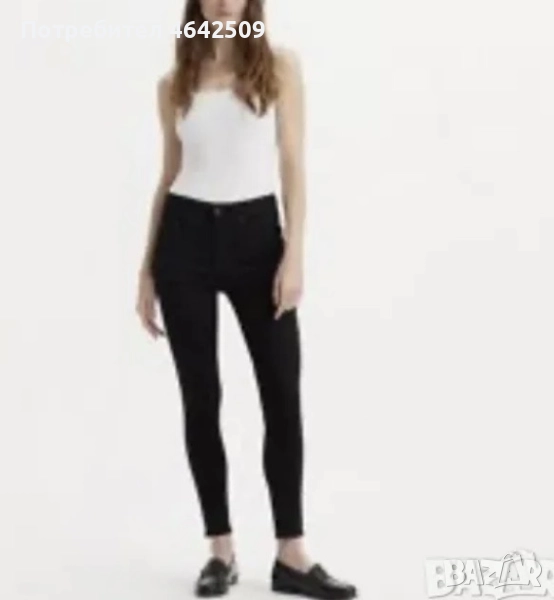 Оригинални Дамски Дънки Levi's Strauss Lot Skinny 721 Дънки Черни, снимка 1