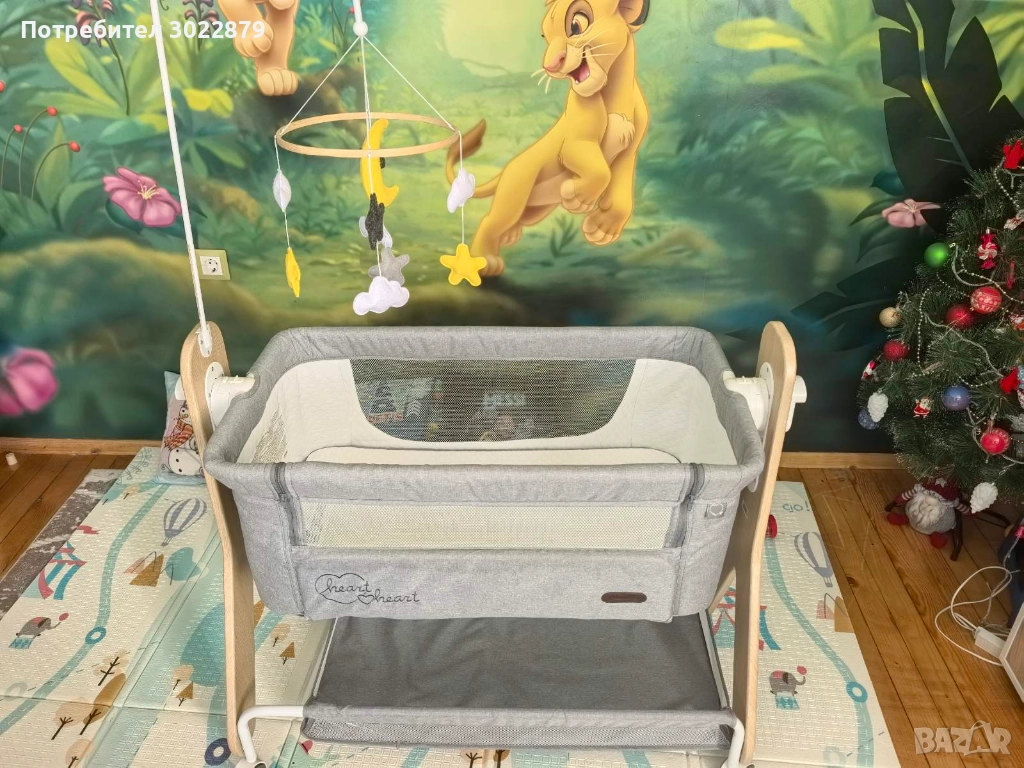 Бебешка кошара с падаща страна Chipolino Heart 2 Heart, снимка 1