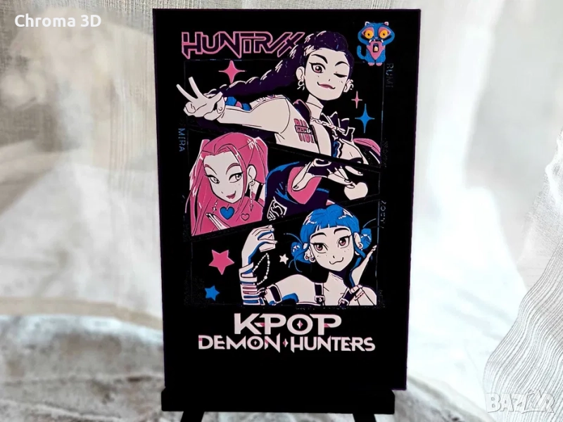 3D Постер/Картина Kpop Demon Hungers / K-pop Demon Hunters Poster, снимка 1