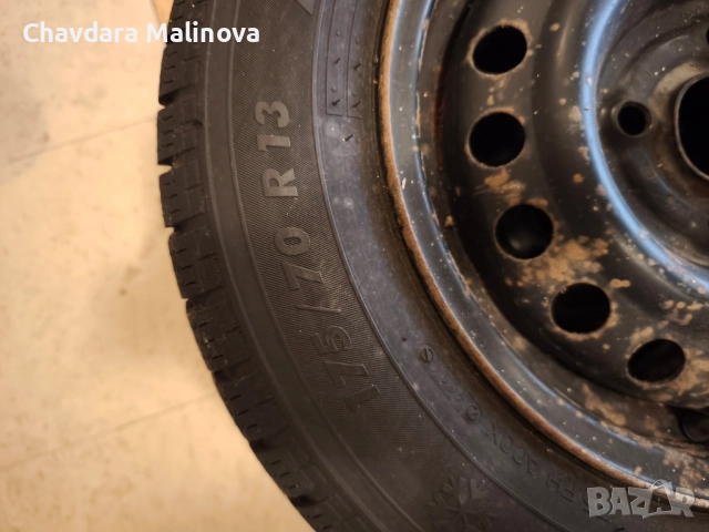 Железни джанти 13 цола с гуми Kormoran 175/70 R13, снимка 2 - Гуми и джанти - 51721409