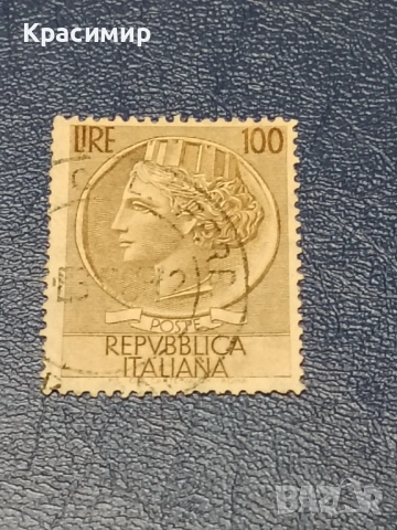 Винтидж ПОЩЕНСКА марка 100 лири, снимка 9 - Филателия - 53115208