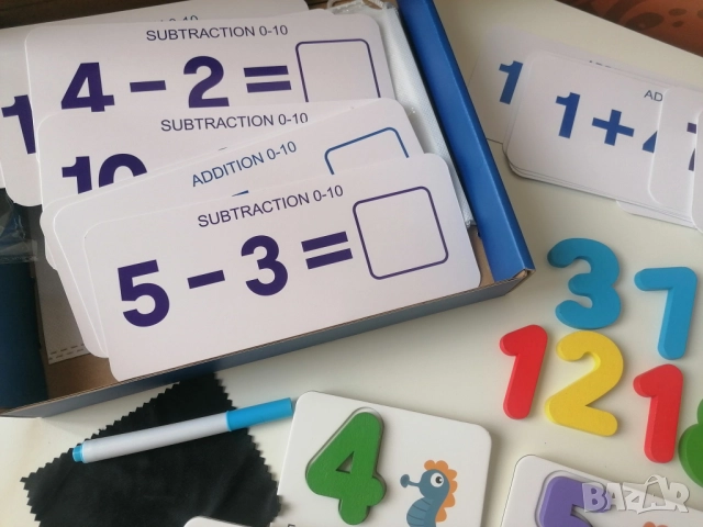 Забавна математика с 30 карти и дървени клечки, снимка 3 - Образователни игри - 52296275