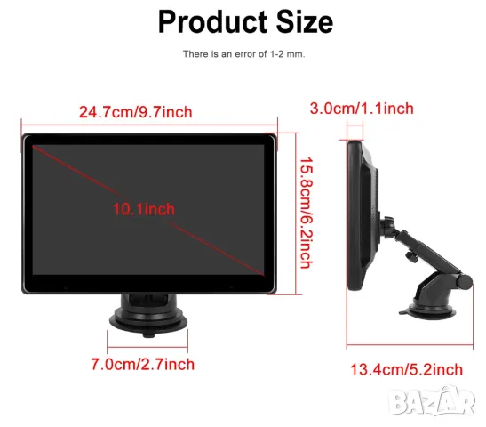 Монитор за автомобил, 10.1 инча, мултимедия за кола, Apple Carplay, YouTube, Android Auto, навигация, снимка 5 - Аксесоари и консумативи - 47822367