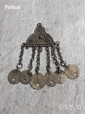 Стара трепка накит забодка носия етнография, снимка 2 - Антикварни и старинни предмети - 53333811