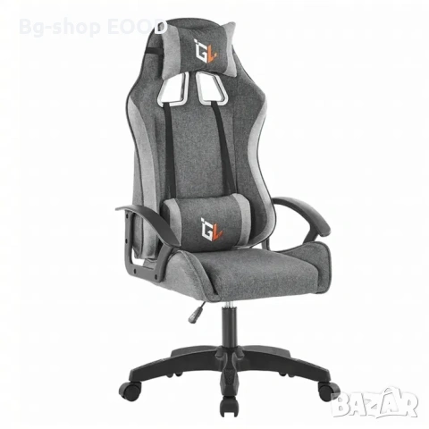 Геймърски стол за бюро, с поддръжка за крака, регулиране на височината, включени възглавници, снимка 8 - Столове - 53812055