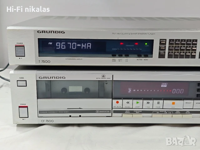 сет FM стерео радио тунер стерео касетъчен дек GRUNDIG T 7500 CF 7500, снимка 2 - Радиокасетофони, транзистори - 51049258