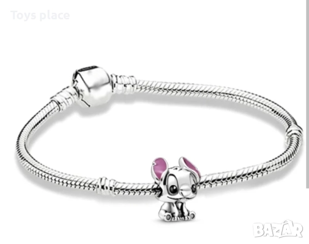 Disney Гривна тип Пандора с Талисмани Лило и Стич Lilo and Stitch Minnie mouse Мини Маус , снимка 2 - Гривни - 51725791