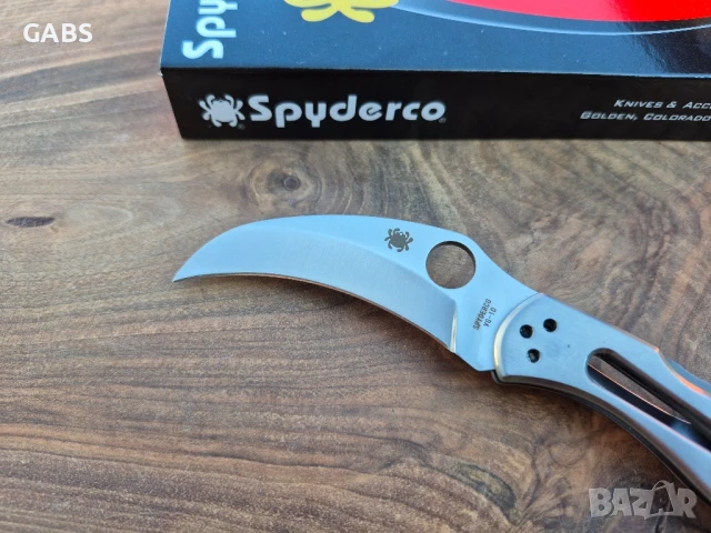 Сгъваем нож Spyderco Harpy C08 с метална дръжка, снимка 5 - Ножове - 50799021