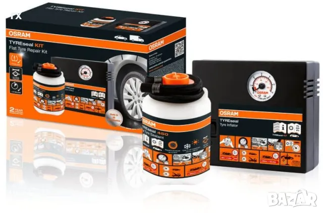 Компресор с авариен комплект с за гуми OSRAM - TYREseal KIT, снимка 4 - Аксесоари и консумативи - 47209824