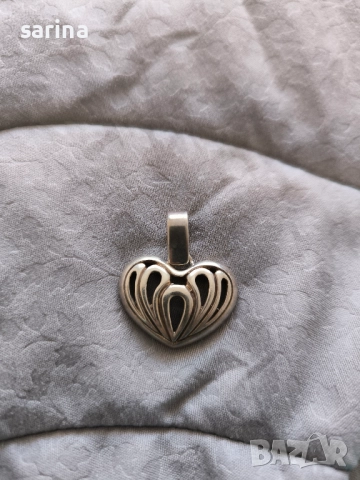 Сребърен медальон сърце