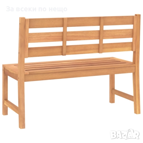 Градинска пейка, 114 см, тик масив Код P1083, снимка 4 - Градински мебели, декорация  - 51437443