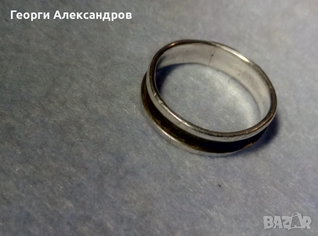 Стилен Винтидж АРТ Модел СРЕБЪРЕН ПРЪСТЕН Тип ХАЛКА Лакирано СРЕБРО 925, снимка 2 - Пръстени - 52776056