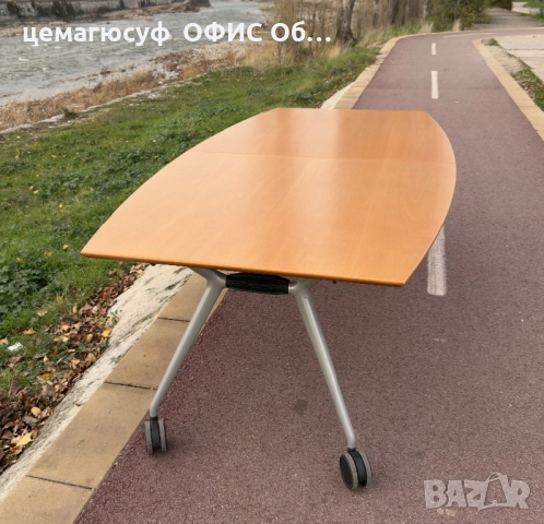 Страхотна конферентна маса за срещи сгъваема подвижна на колелца;, снимка 6 - Маси - 52814804