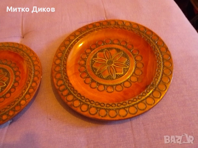 Дървена чиния с медни нишки фи 125 и 145 мм нови, снимка 5 - Декорация за дома - 53566173