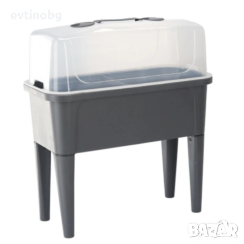 Сива оранжерийна маса с капак - здрава и практична, снимка 4 - Оранжерии - 53832655