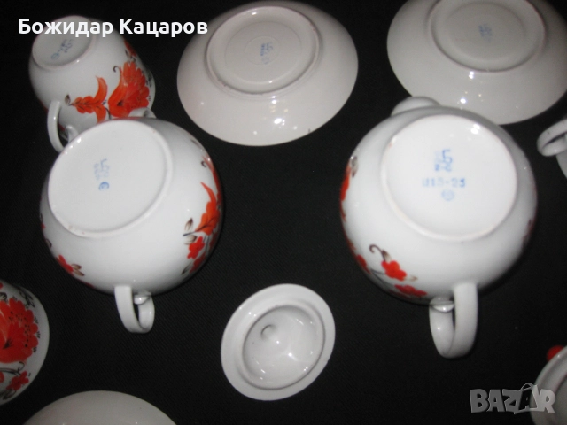 Стар съветски порцелан. Маркиран. Цена- 108лева(55.22 €). Пращам по Еконт., снимка 6 - Сервизи - 52525079