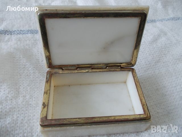 Стара мраморна кутия бижута, снимка 2 - Антикварни и старинни предмети - 45713347