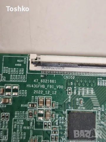 CROWN 43VF77FVA MAIN  17MB281 POWER  17IPS62 TCON HV430FHB_F91_V00 PANEL VES430UNFB-L3-Z01, снимка 9 - Части и Платки - 49815411