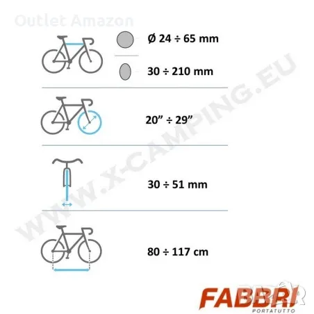 Багажник за велосипеди BICI OK 2 VAN от FABBRI

, снимка 2 - Аксесоари и консумативи - 50062659
