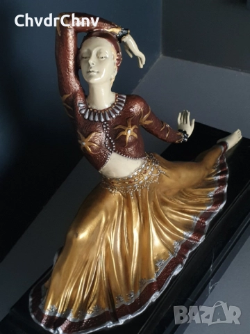 30см-9кг Chiparus статуетка/френска бронзова скулптура/Арт Деко фигура кабаретна танцьорка-балерина