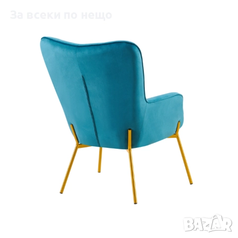 Фотьойл EDO синьо/златно Код P1626, снимка 4 - Дивани и мека мебел - 52917075