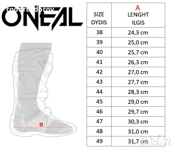 Мотокрос / Ендуро ботуши O'NEAL RSX BLACK/RED V.25,, снимка 5 - Аксесоари и консумативи - 52001882